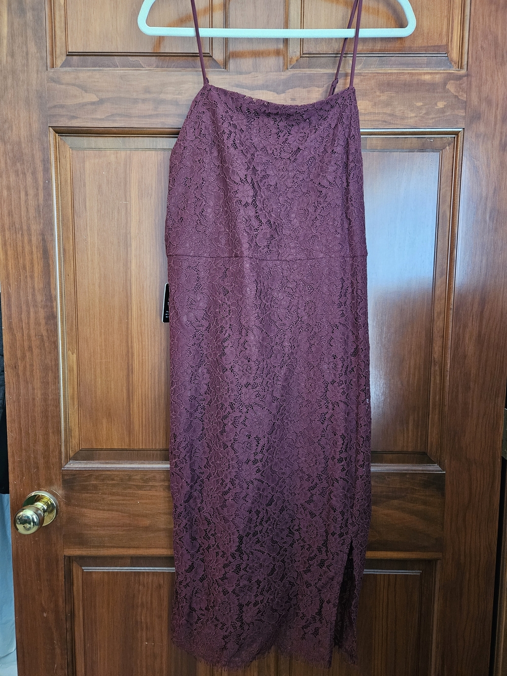 Express Wine Red Lace Dress